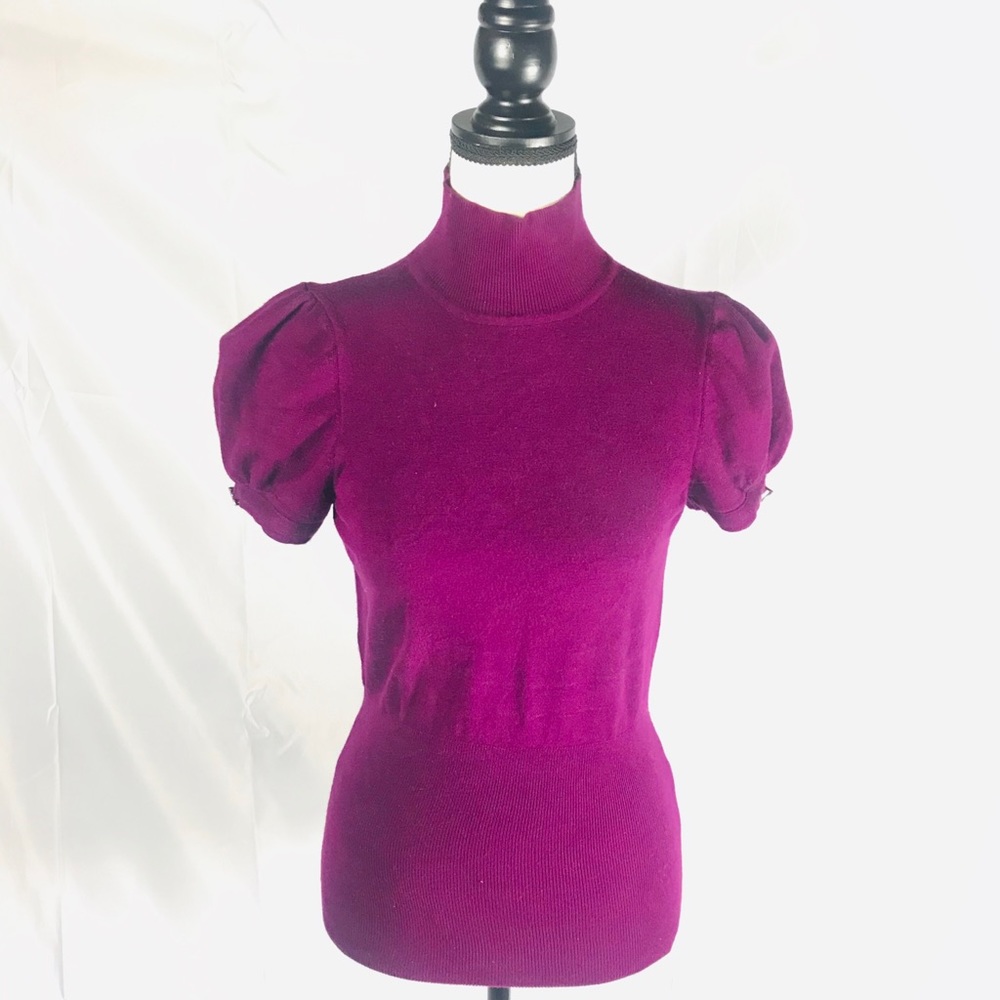 Express Violet Purple Mock Turtle w/ Cap Sleeps